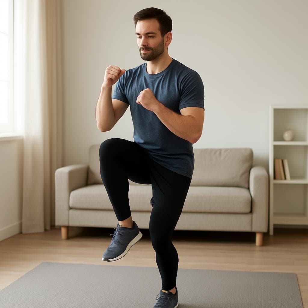 Calm full-body routine with no jumping: шаг 4