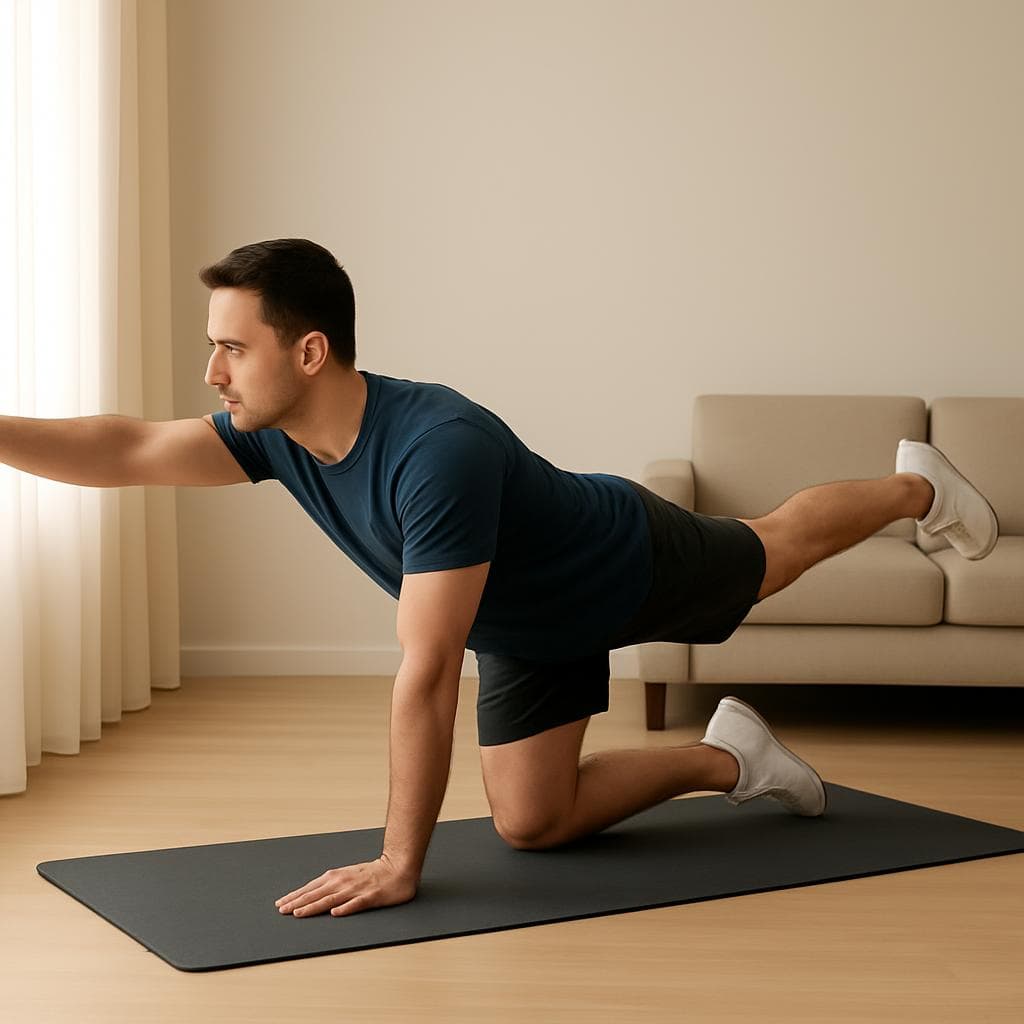 Кор и спина дома без лишней нагрузки: шаг 3